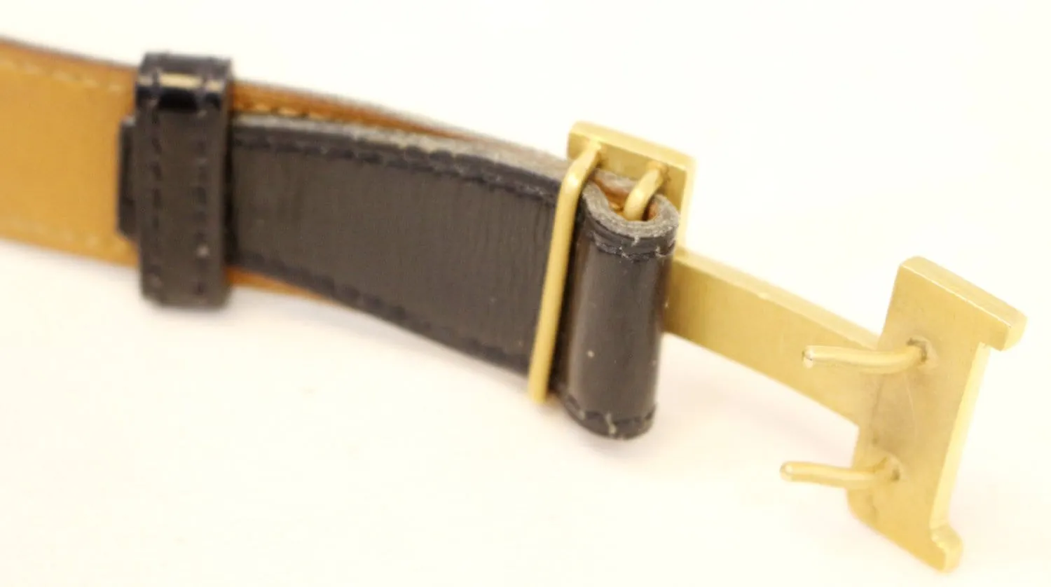 Hermes Constance H Belt Black Vintage Size 35