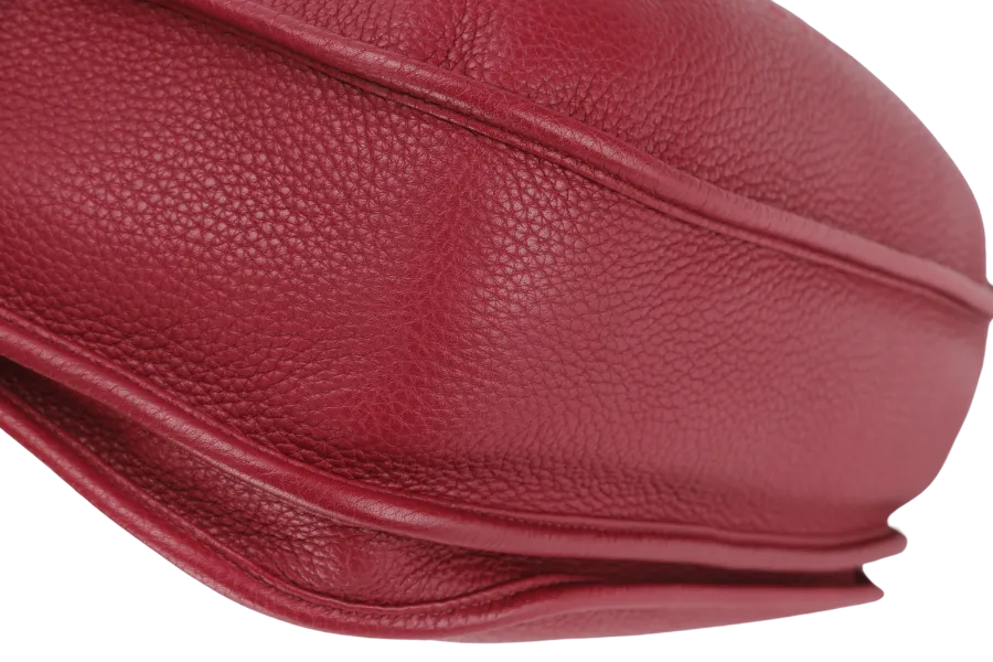 HERMES EVELYNE III GM RUBIS CLEMENCE LEATHER PHW STAMP R (YEAR 2014) WITH STRAP, DUST COVER AND BOX