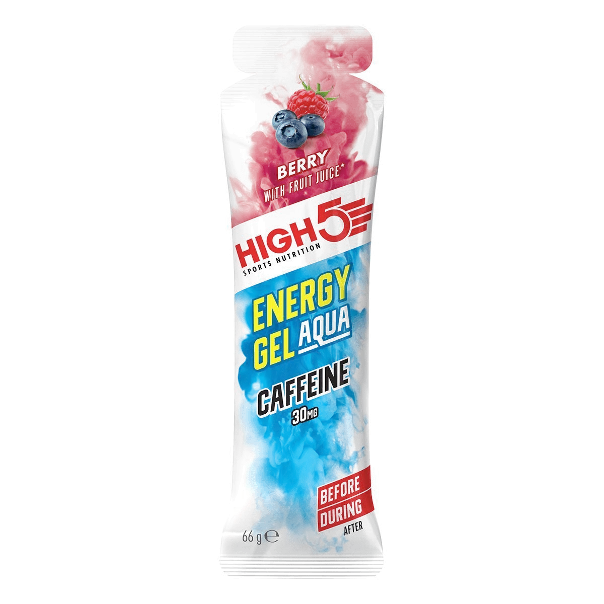 HIGH5 Energy Gel Aqua Caffeine Berry 66g (Single)