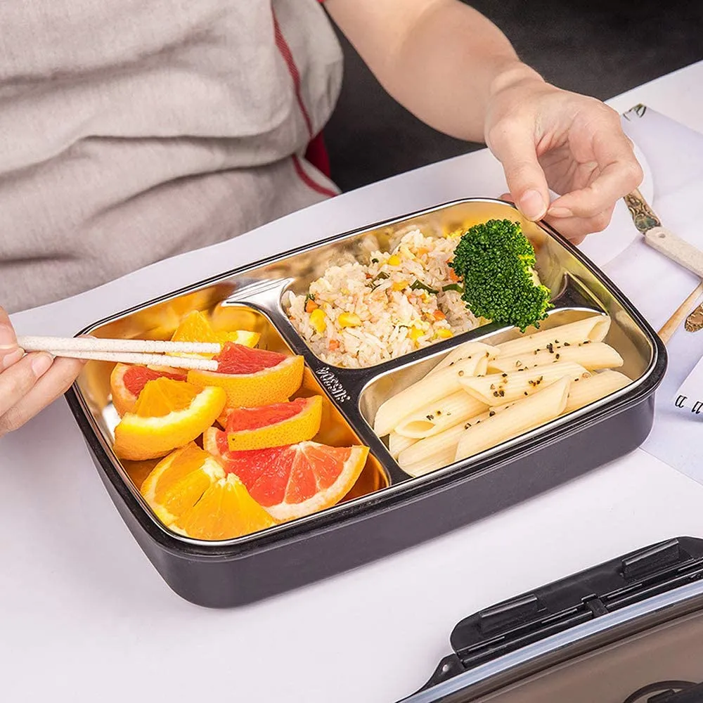 Homlly Compartment Stainless Steel Thermal Bento Lunch Box