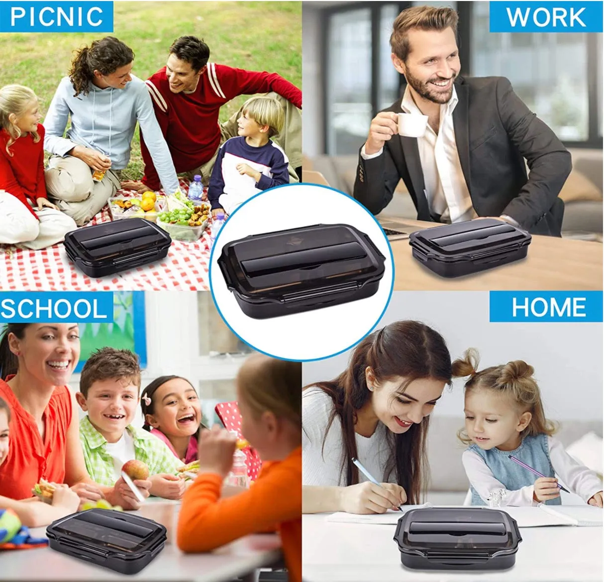 Homlly Compartment Stainless Steel Thermal Bento Lunch Box