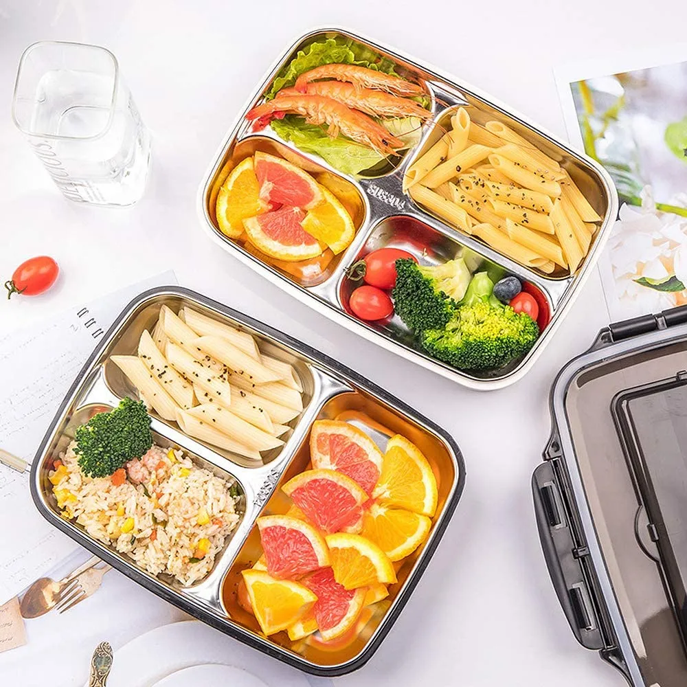 Homlly Compartment Stainless Steel Thermal Bento Lunch Box