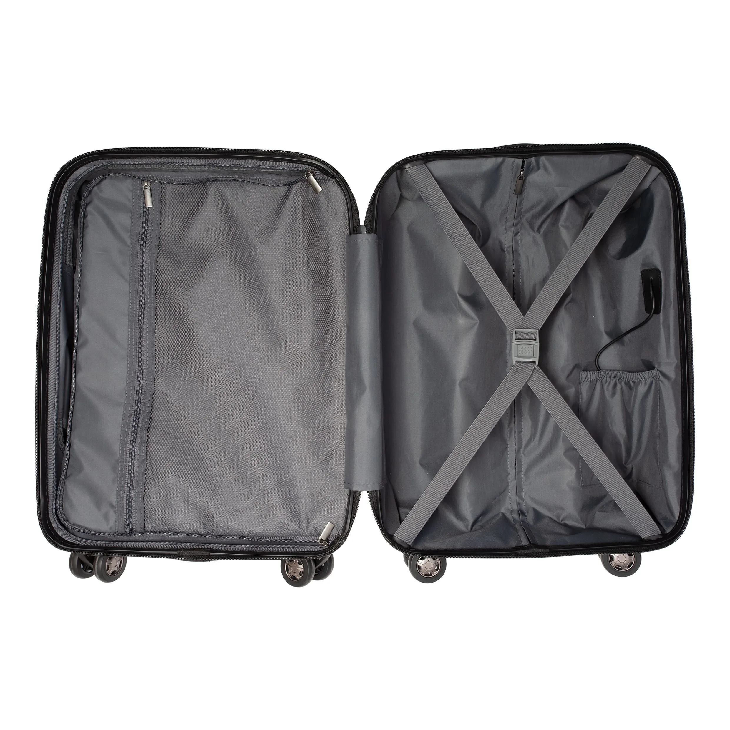 HUGO BOSS HTU105J-Trolley with laptop compartment Gleam