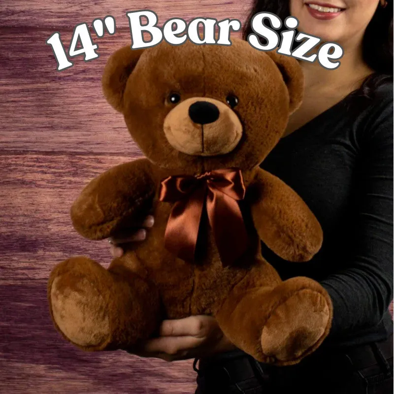 In This Family No One Fights Alone Multiple Sclerosis Teddy Bear - Personalized -PRICE INCLUDES FREE SHIPPING