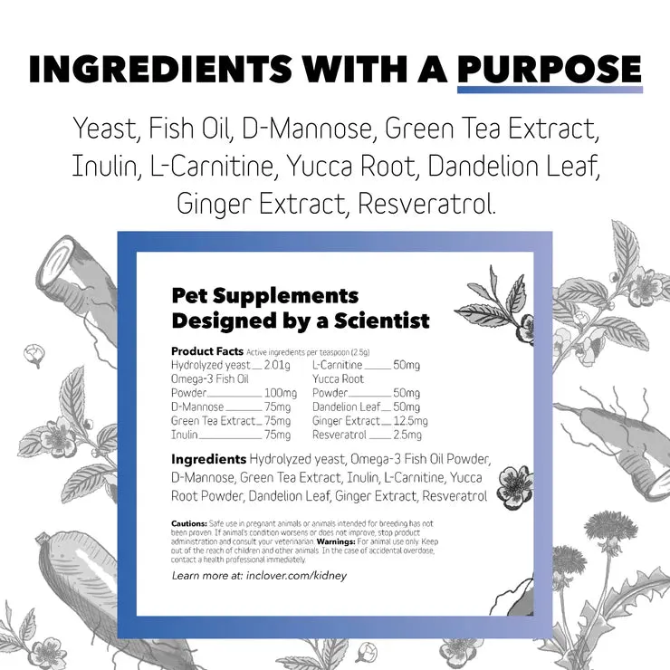 InClover Kidney Supplement for Dogs   Cats (BioRen)