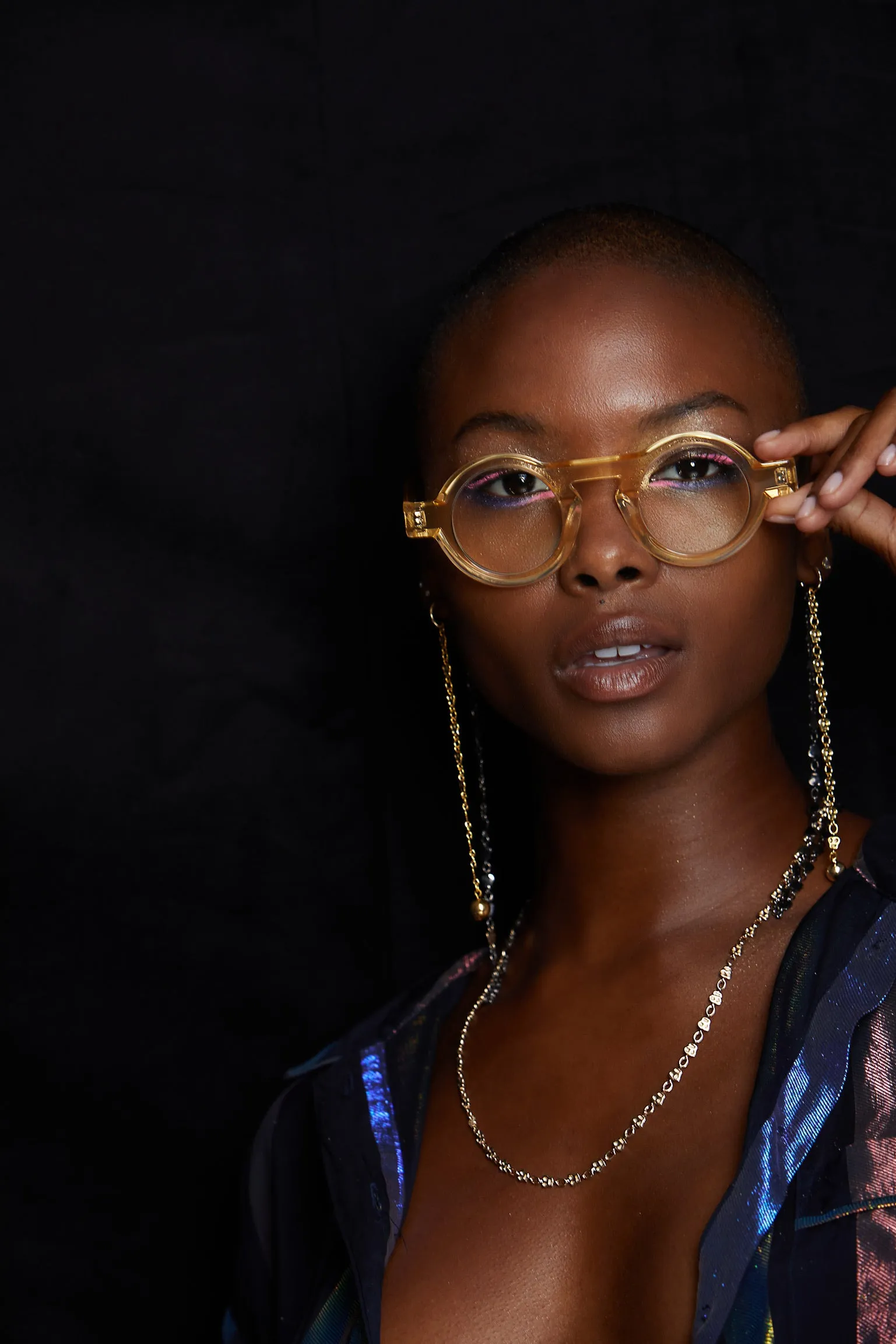 Infinite Max Eyeglass Chain in Matte Black