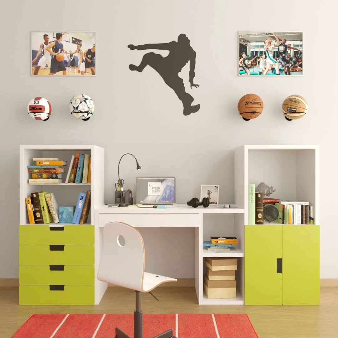 Ixelles Wall Mounted Sports Rack Rebrilliant