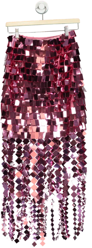 Jonathan Simkhai Pink LUCEE Sequin Skirt UK S