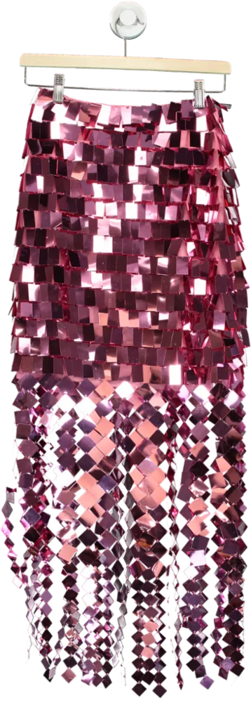 Jonathan Simkhai Pink LUCEE Sequin Skirt UK S