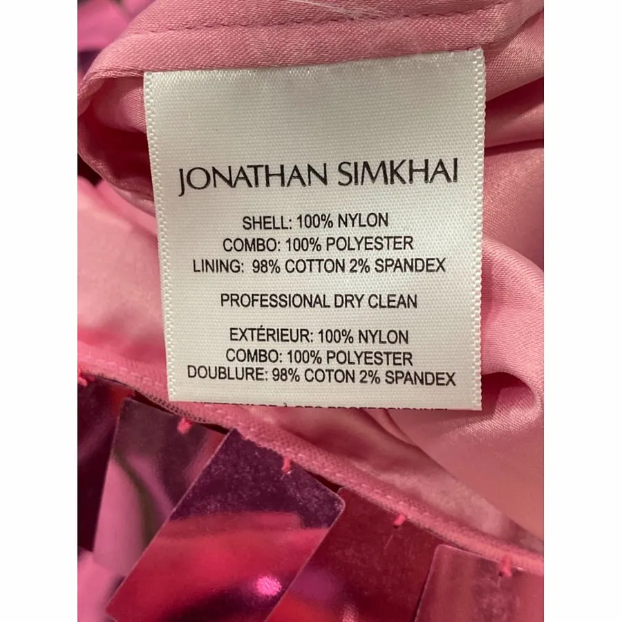 Jonathan Simkhai Pink LUCEE Sequin Skirt UK S