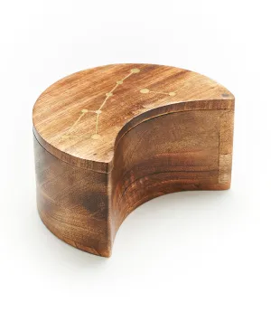 Jyotisha Celestial  Pivot Box - Mango Wood, Brass Inlay, Fair Trade
