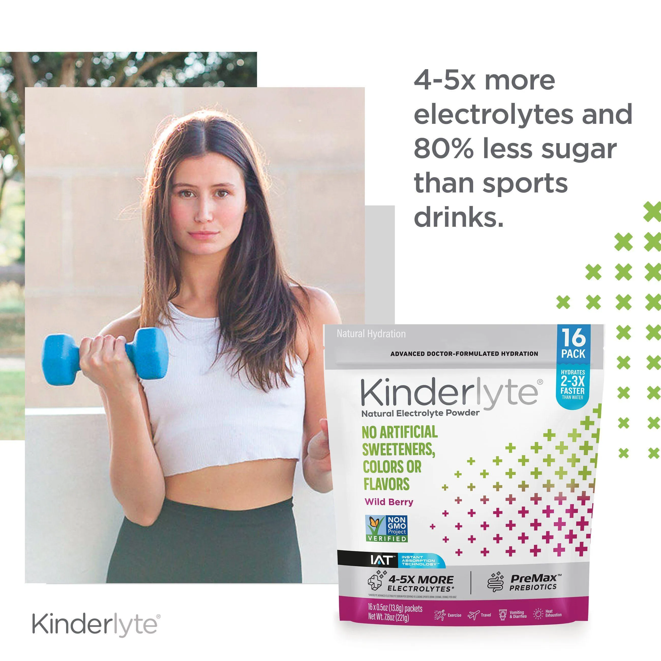 KinderLyte® 16ct Advanced Electrolyte Powder Wild Berry