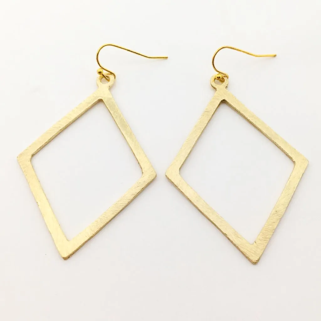 Kya Brushed Diamond Earrings