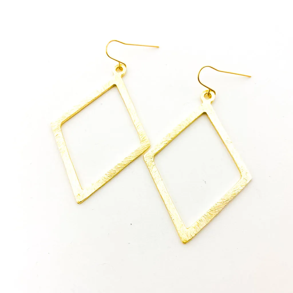 Kya Brushed Diamond Earrings