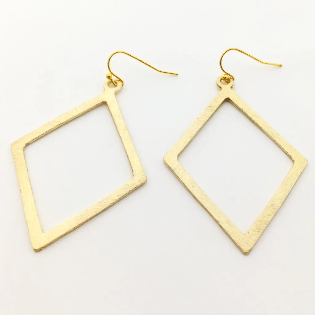 Kya Brushed Diamond Earrings