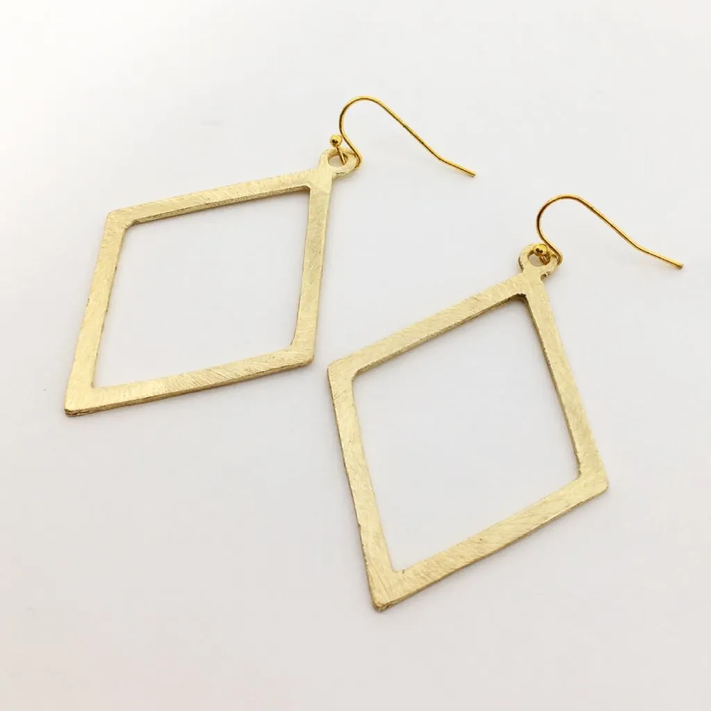 Kya Brushed Diamond Earrings