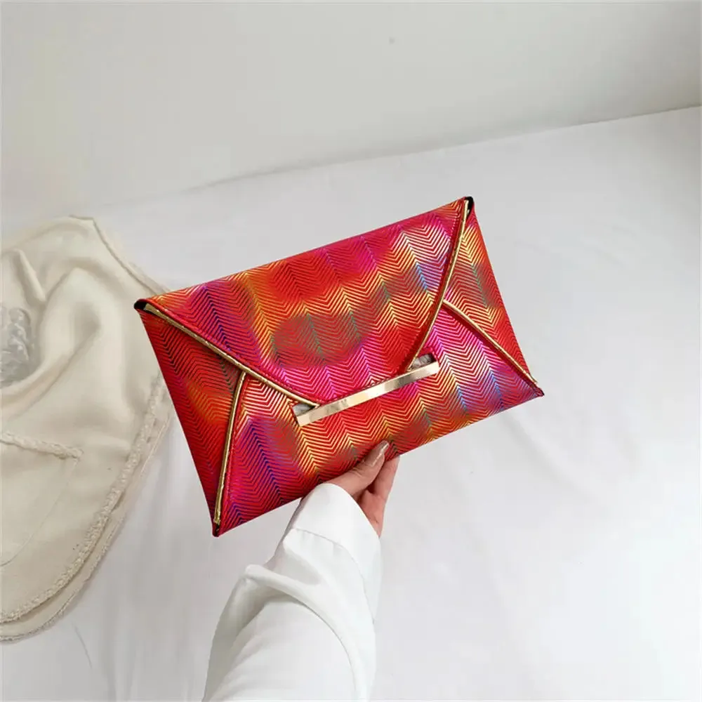 Ladies Glitter Silver Clutch Bag Envelope Evening Bag Fashion Elegant Long Purse Women Chain Shoulder Bags Wedding Party Handbag