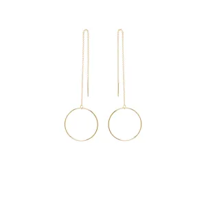 Large Open Circle Threader Earrings