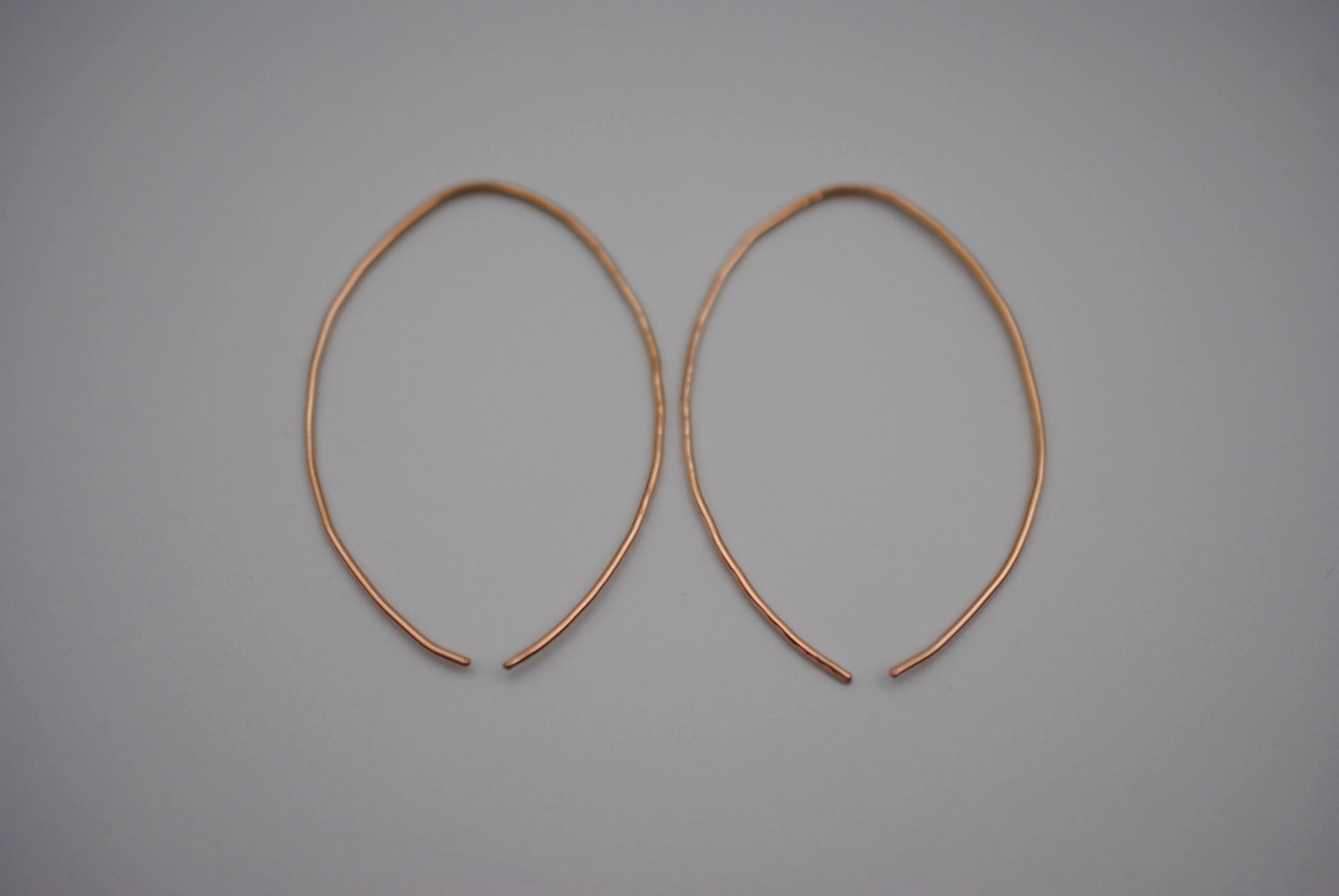 Large Rose Gold Open Hoop Earrings