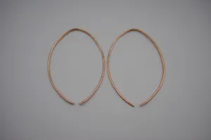 Large Rose Gold Open Hoop Earrings
