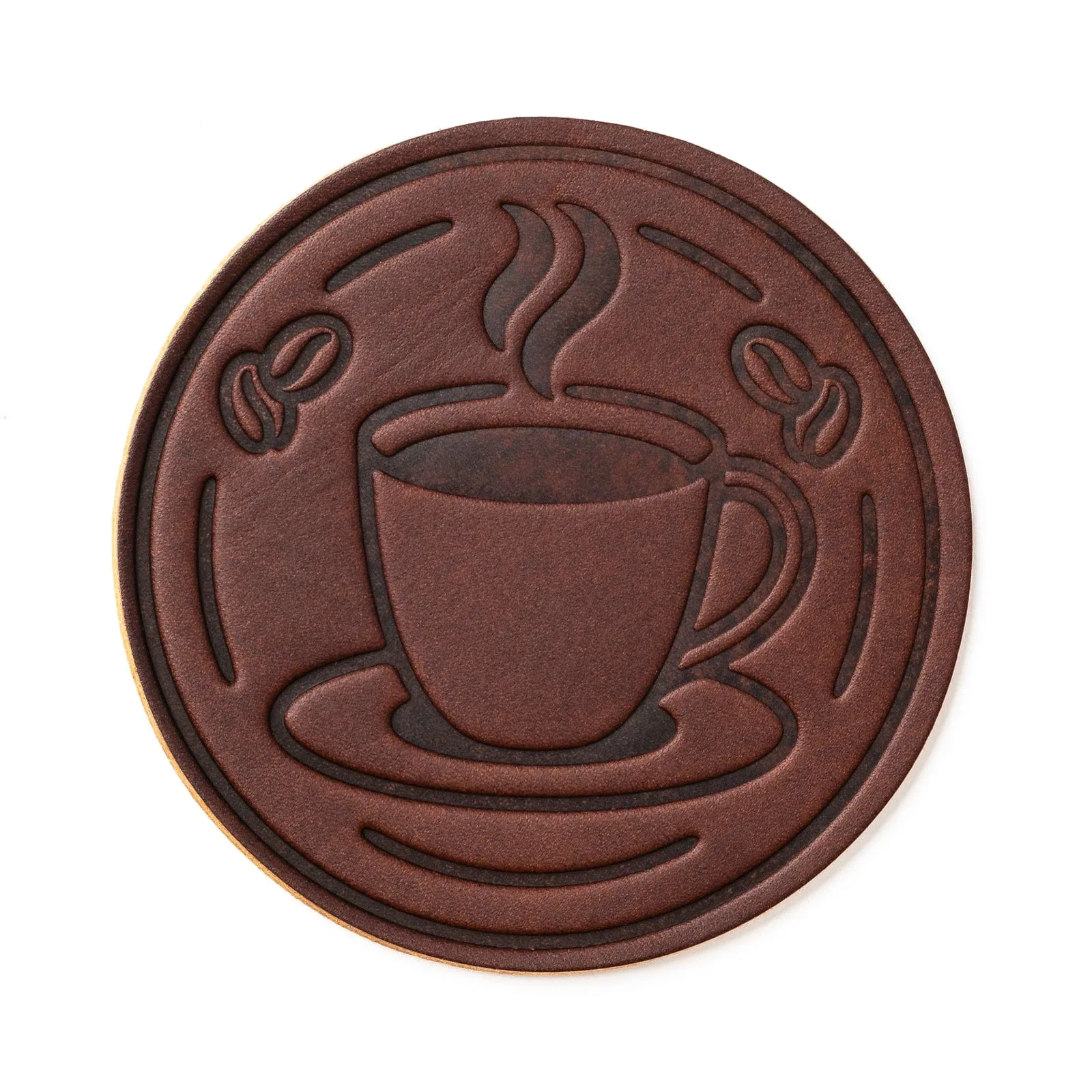 Leather Coasters 4 Pack - Coffee