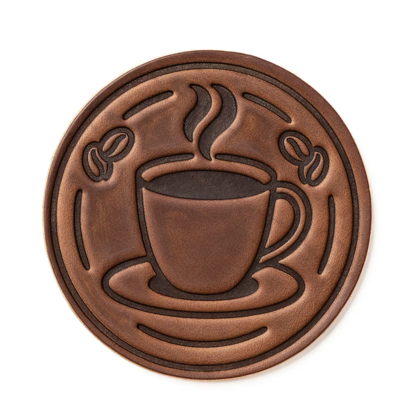 Leather Coasters 4 Pack - Coffee