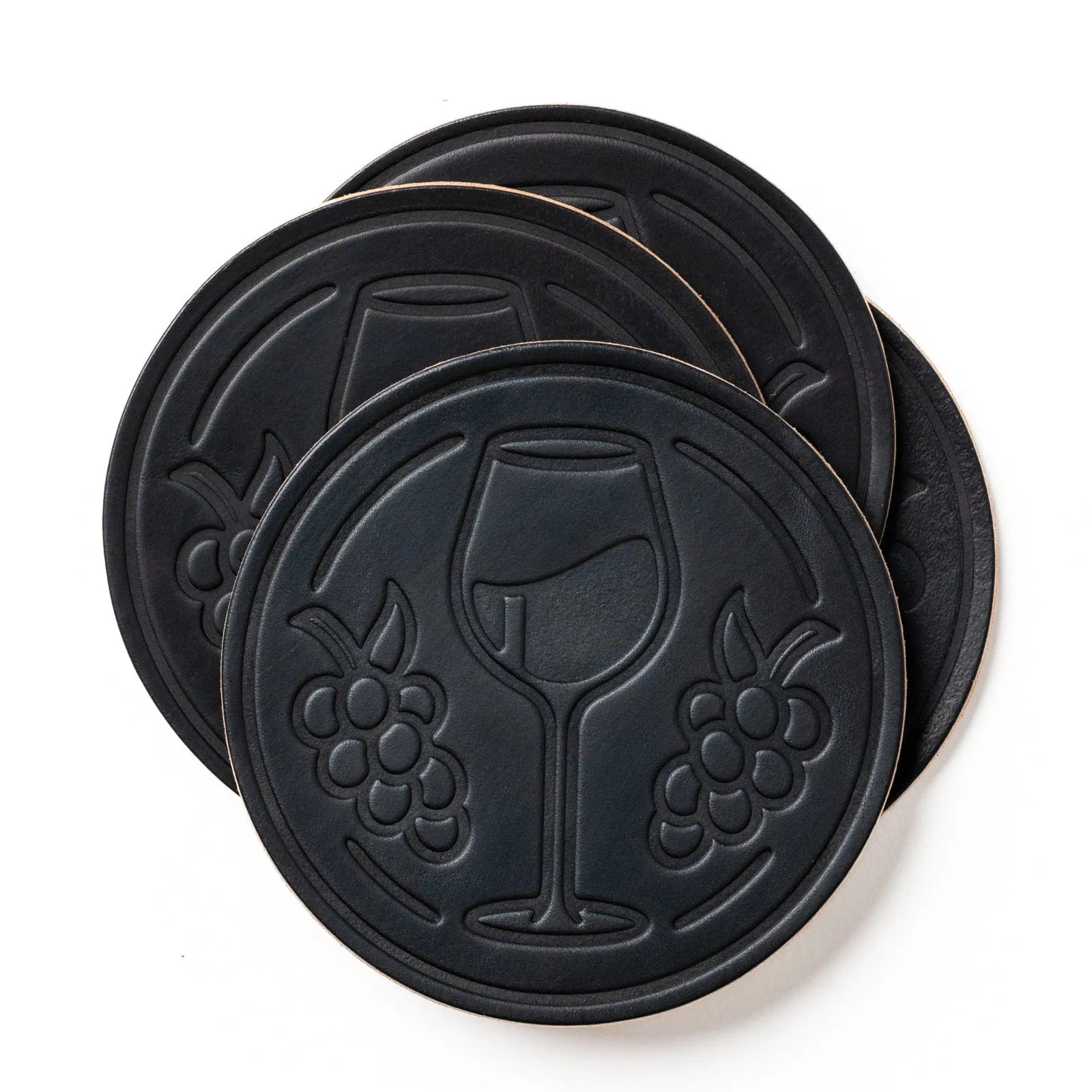Leather Coasters 4 Pack - Merlot