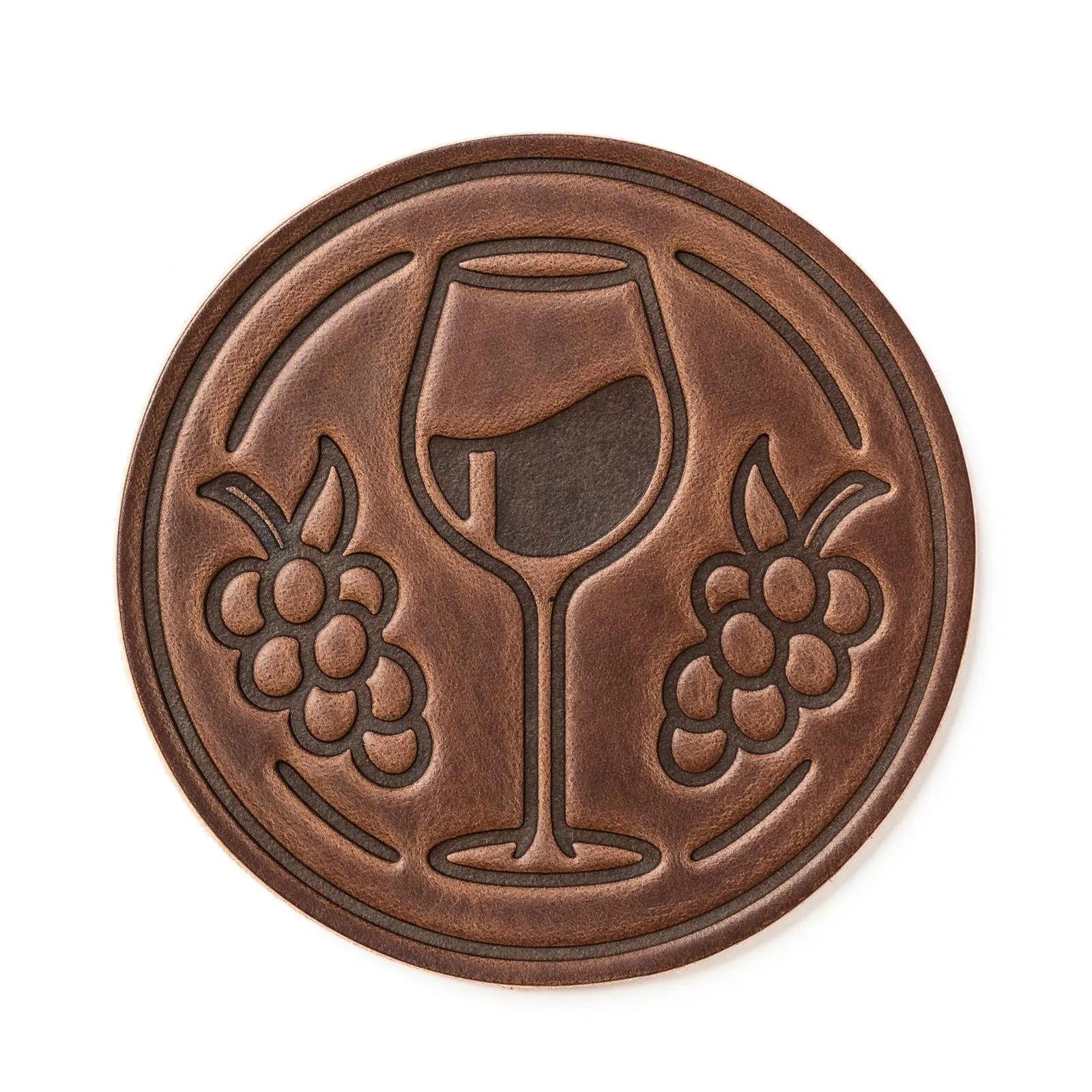 Leather Coasters 4 Pack - Merlot