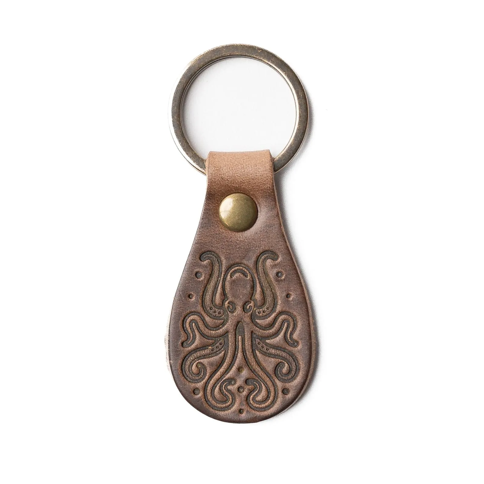Leather Keyfob - Kraken