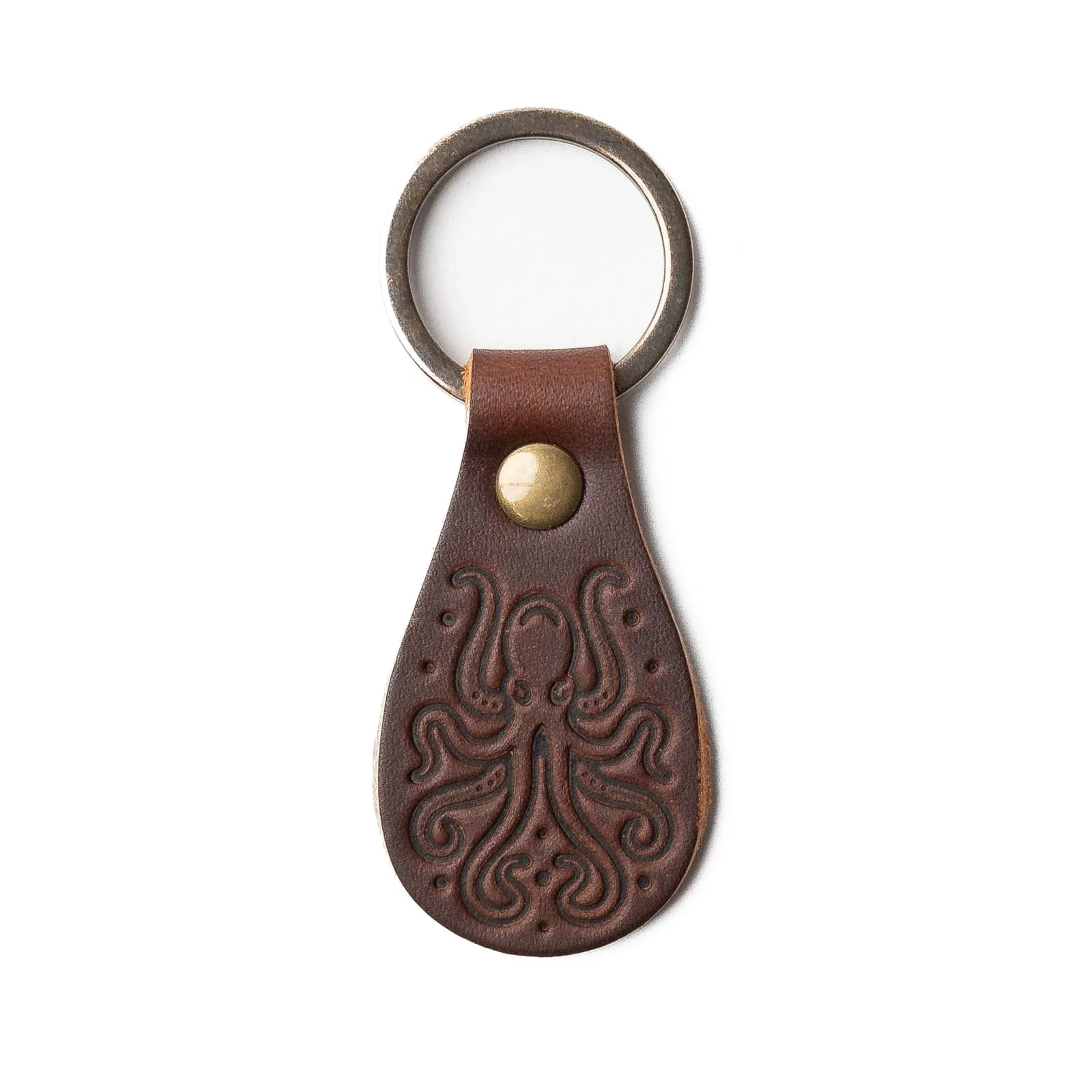Leather Keyfob - Kraken