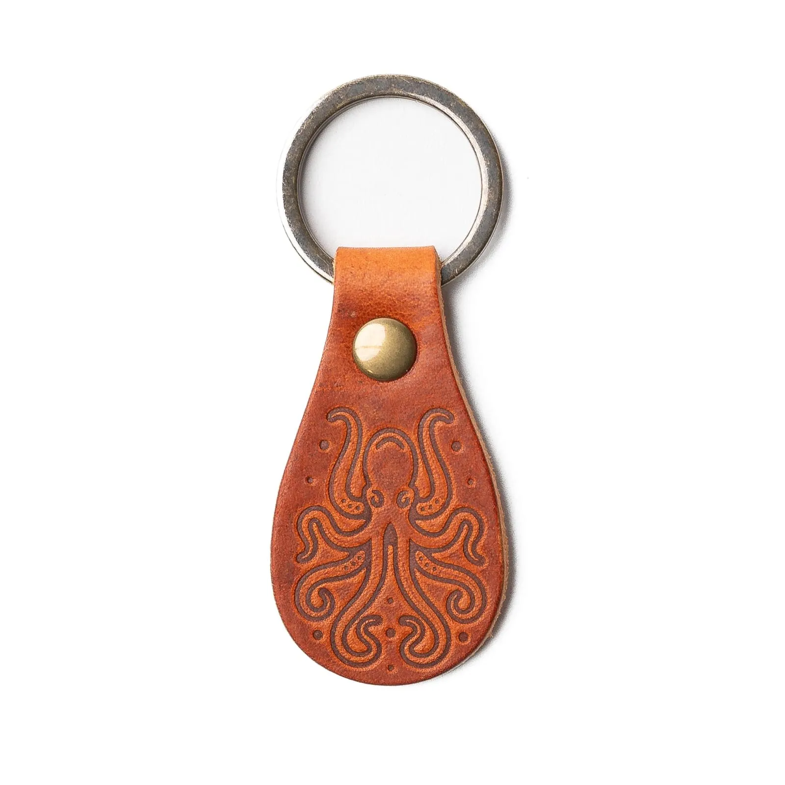 Leather Keyfob - Kraken