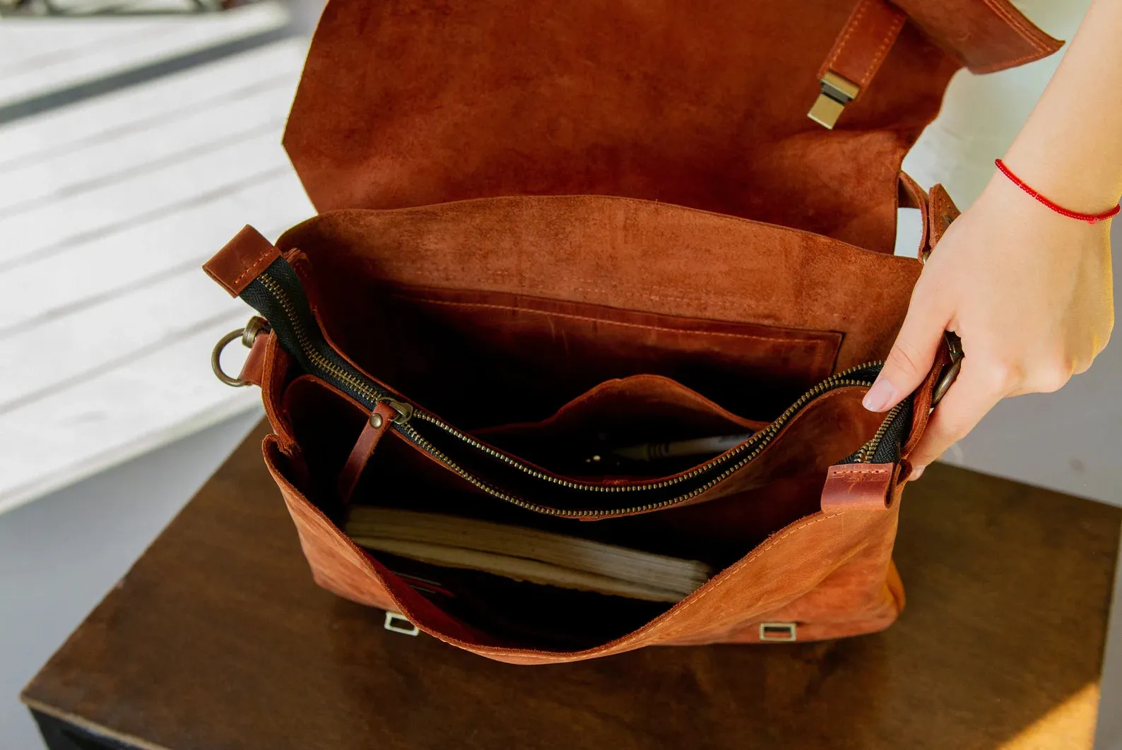 Leather Messenger Bag, Leather Shoulder Bag