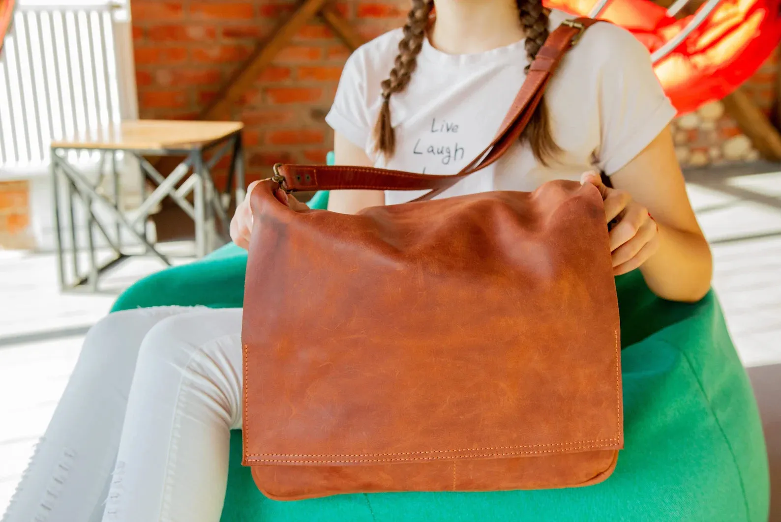 Leather Messenger Bag, Leather Shoulder Bag