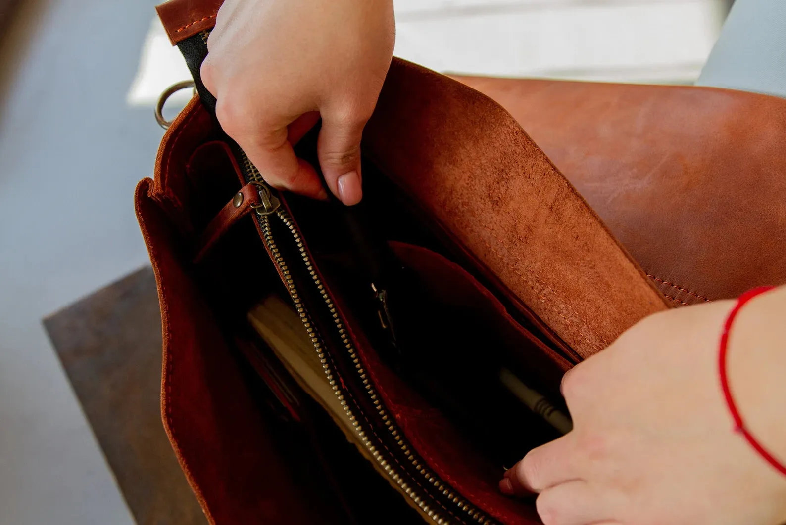 Leather Messenger Bag, Leather Shoulder Bag