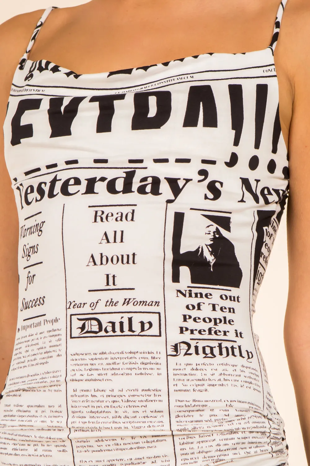 Lexie Newspaper Knit Dress - Black/White