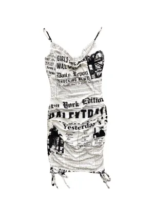 Lexie Newspaper Knit Dress - Black/White