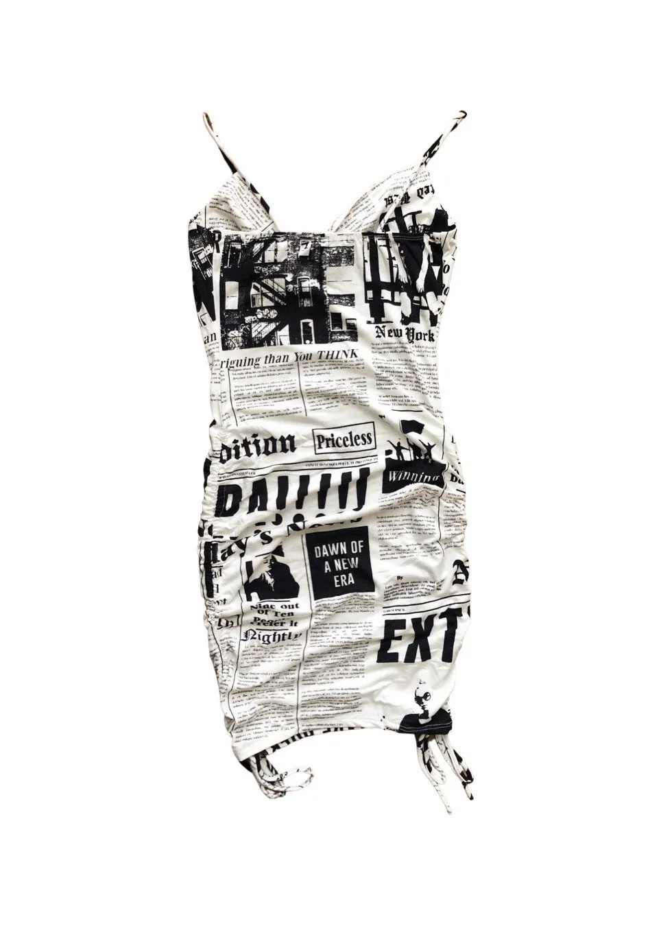 Lexie Newspaper Knit Dress - Black/White