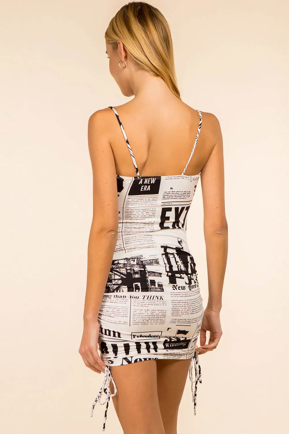 Lexie Newspaper Knit Dress - Black/White
