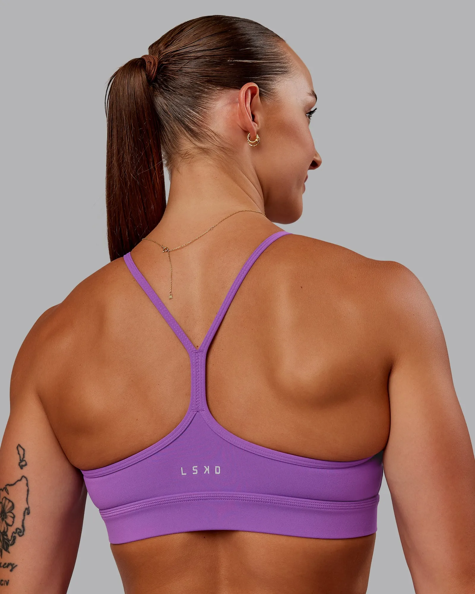 Lift High Neck Sports Bra - Purple Fizz