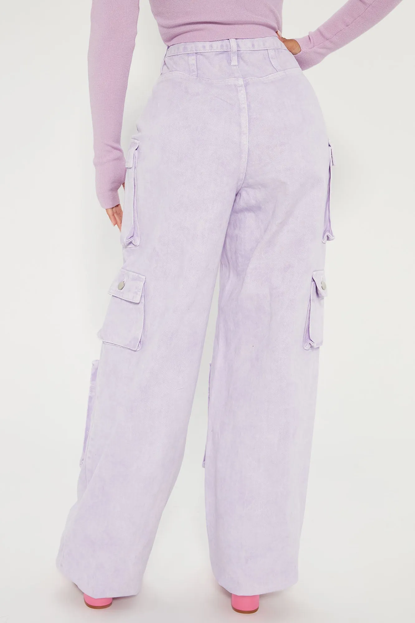 Lily High Rise Cargo Jeans - Green