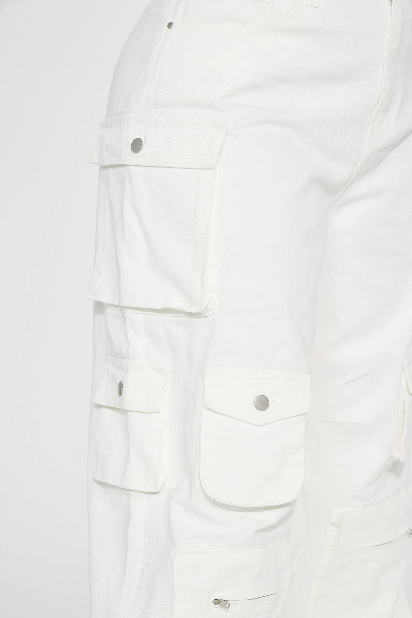 Lily High Rise Cargo Jeans - Green