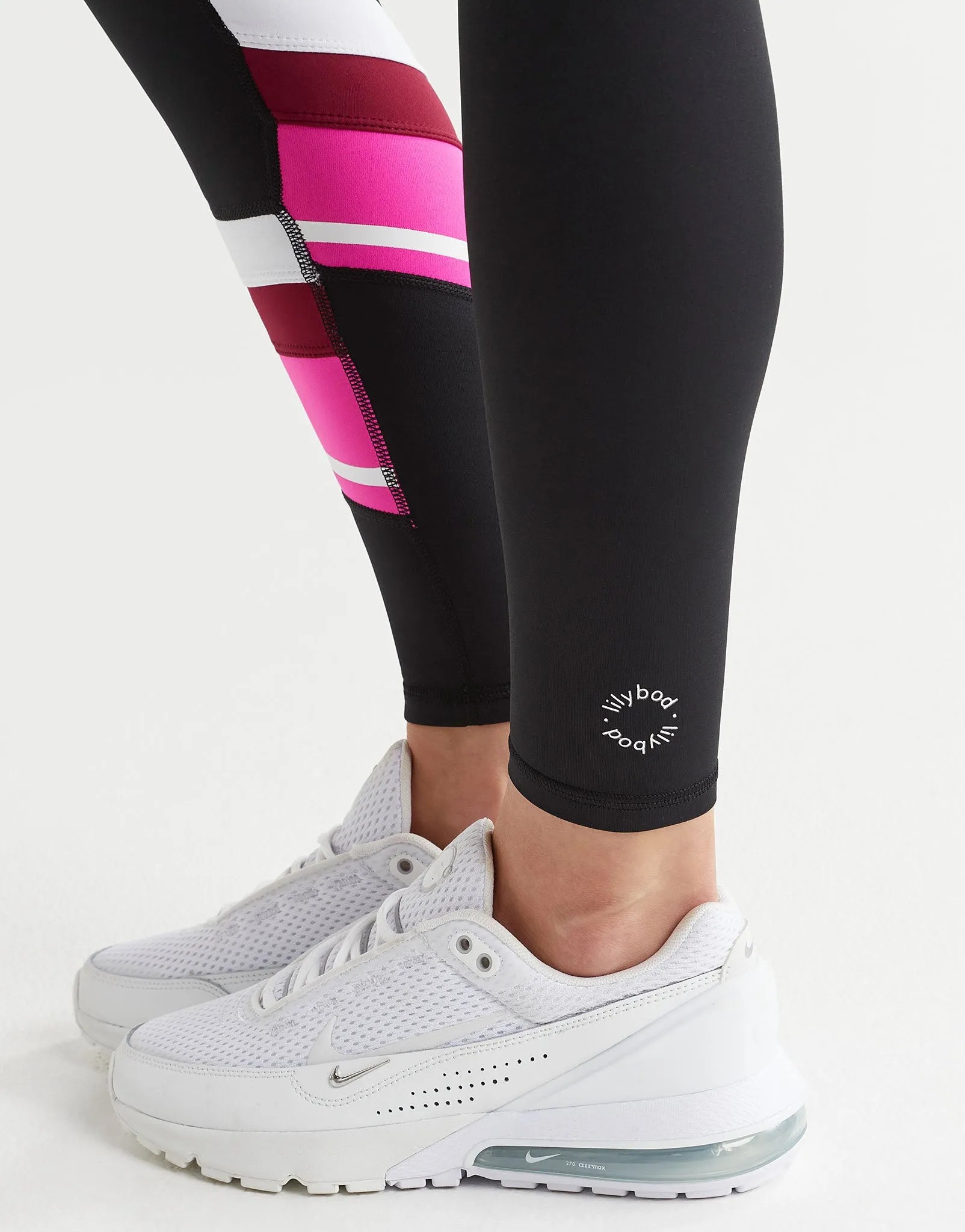 LIMITLESS Full Length Legging - Black/Pink/White