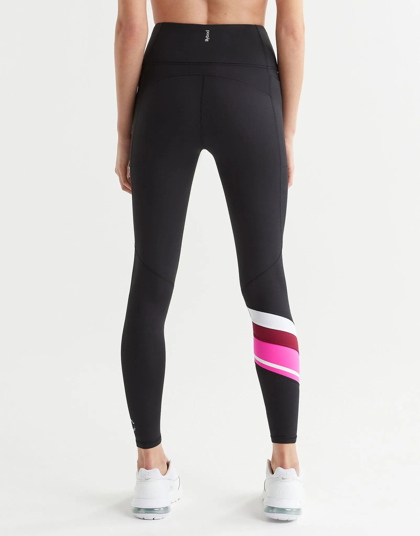 LIMITLESS Full Length Legging - Black/Pink/White