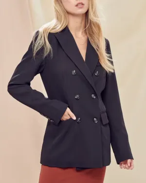 Long Sleeve Double Breasted Blazer