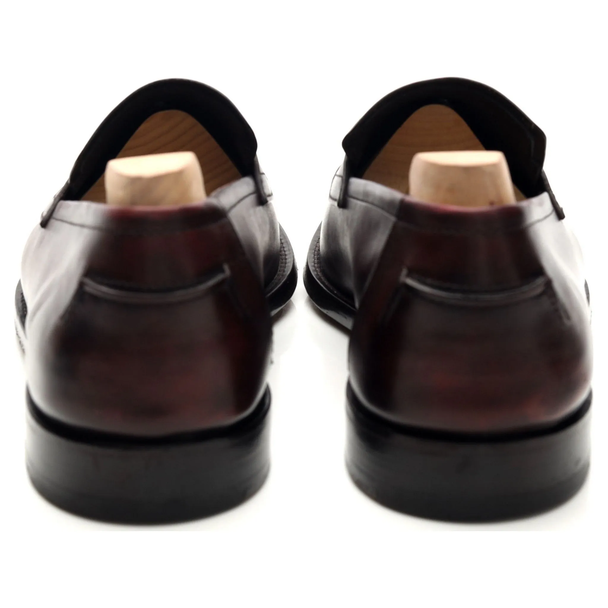 'Lorenzo' Oxblood Leather Loafers UK 9.5