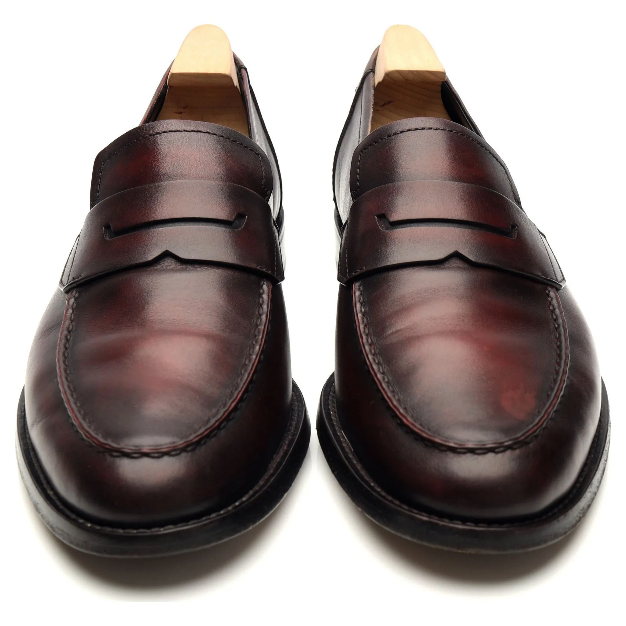 'Lorenzo' Oxblood Leather Loafers UK 9.5