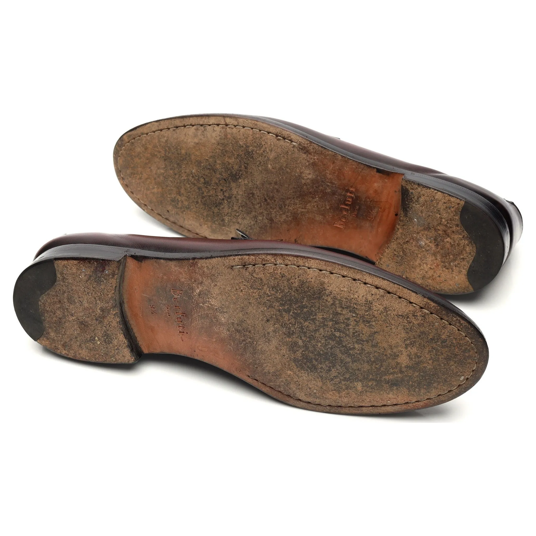 'Lorenzo' Oxblood Leather Loafers UK 9.5