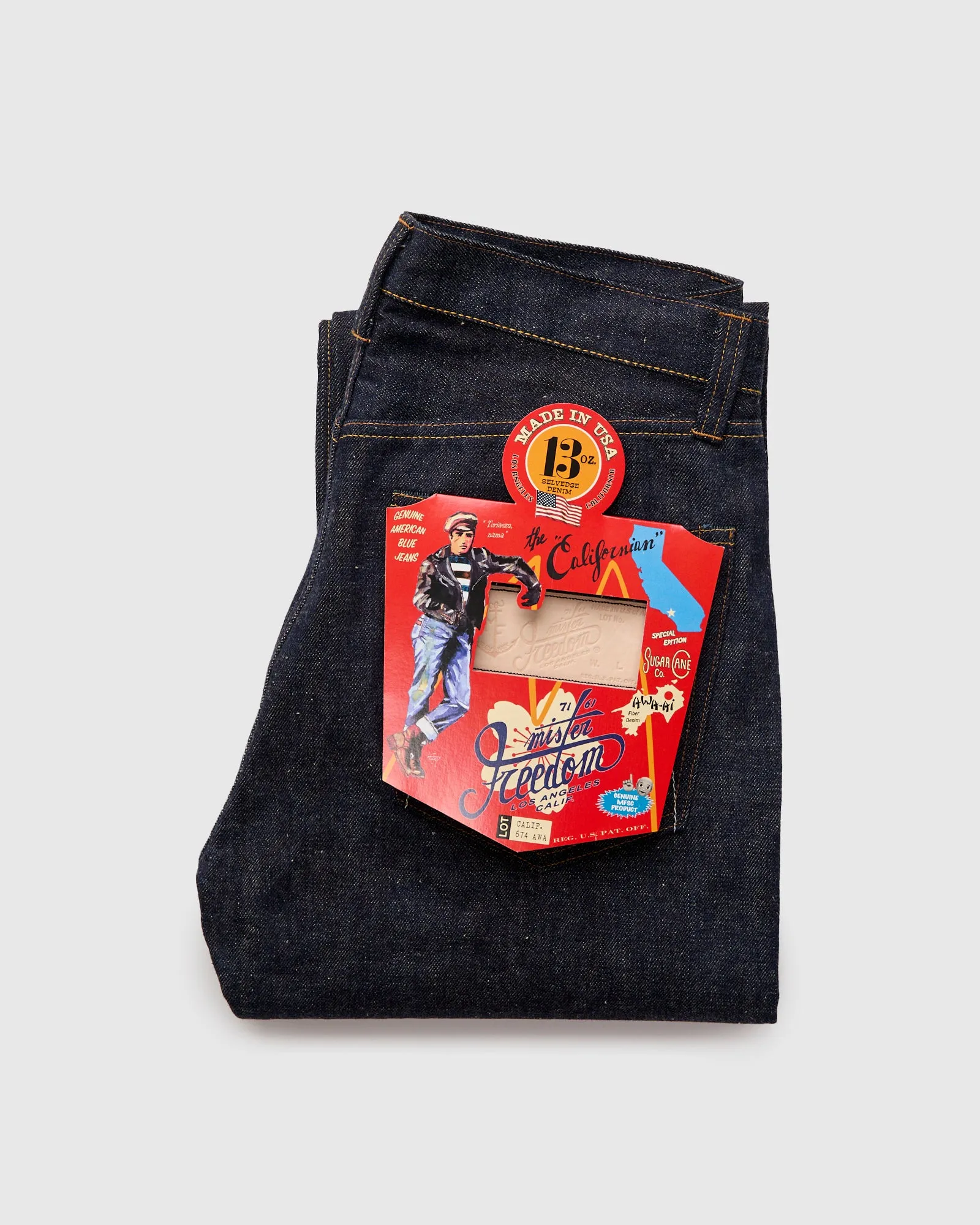 Lot 64 "Awa-Ai" 13oz Sugarcane Selvedge Denim - Classic Tapered Fit
