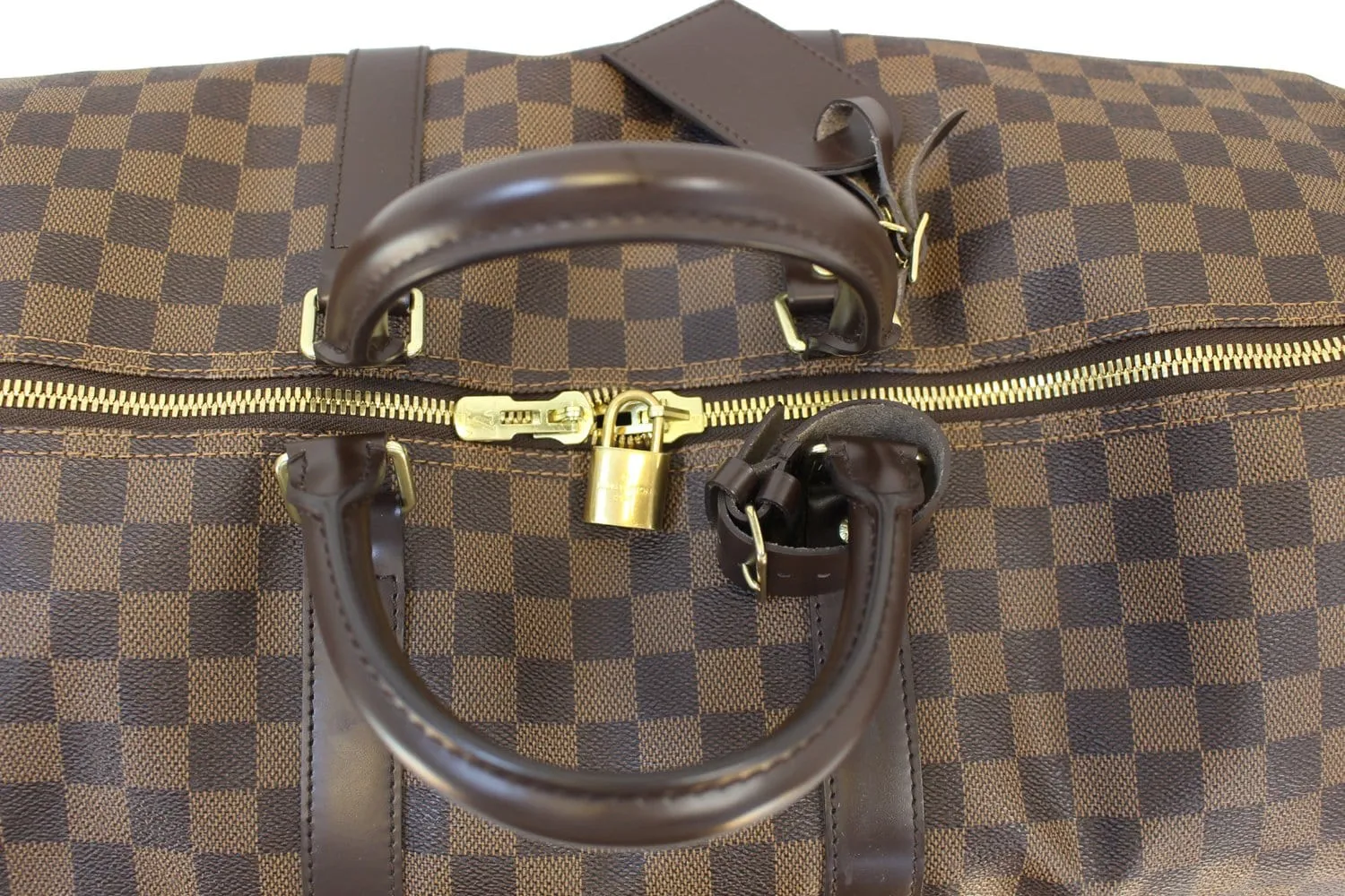 LOUIS VUITTON Damier Ebene Keepall Bandouliere 55 Bag