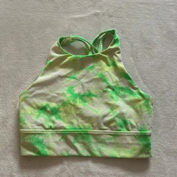 Lululemon Energy Bra High Neck Long Line Shibori *Medium Support B-D